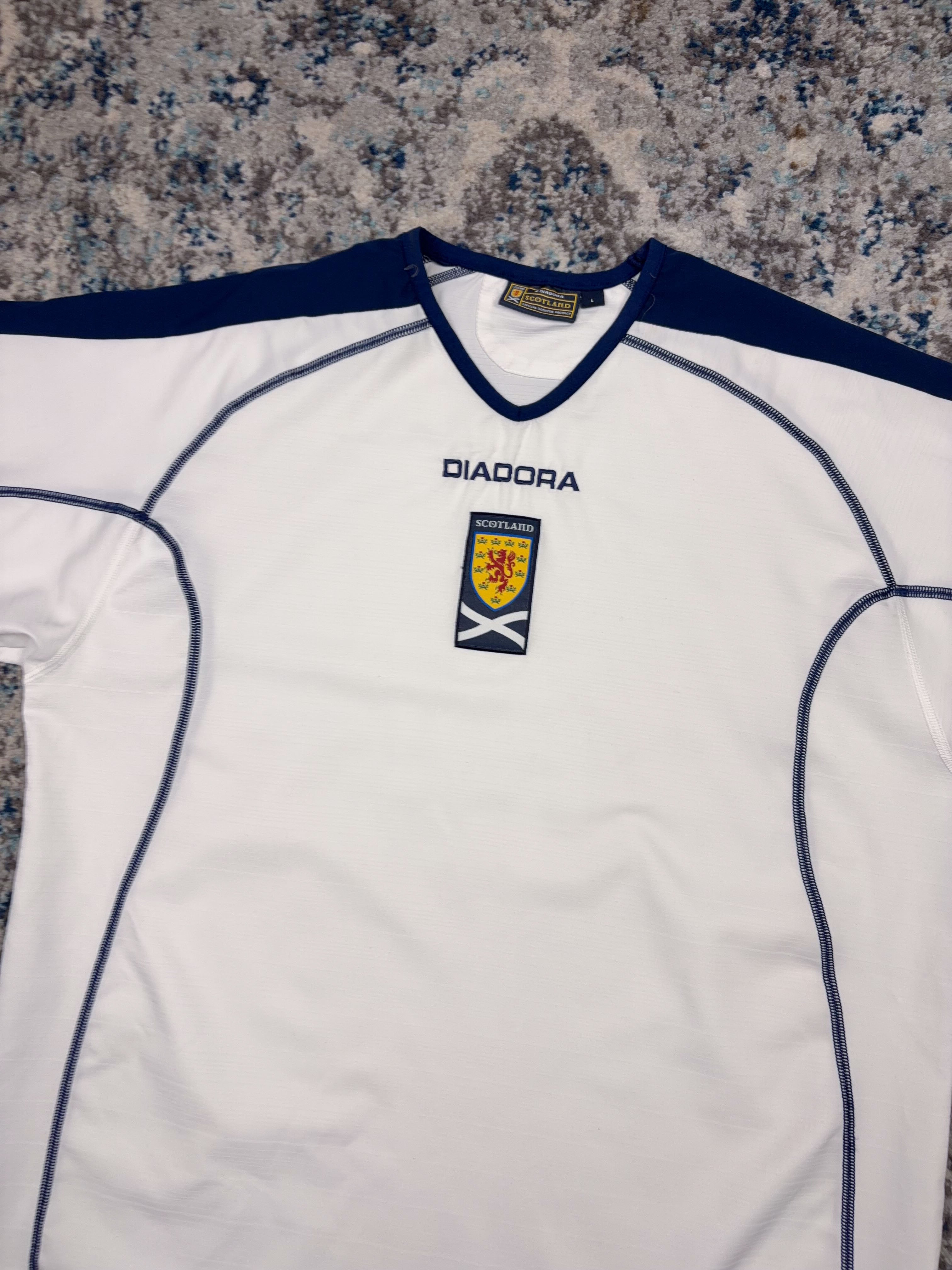 Vintage 2003-05 Scotland Away Training Diadora Soccer Jersey Size Large