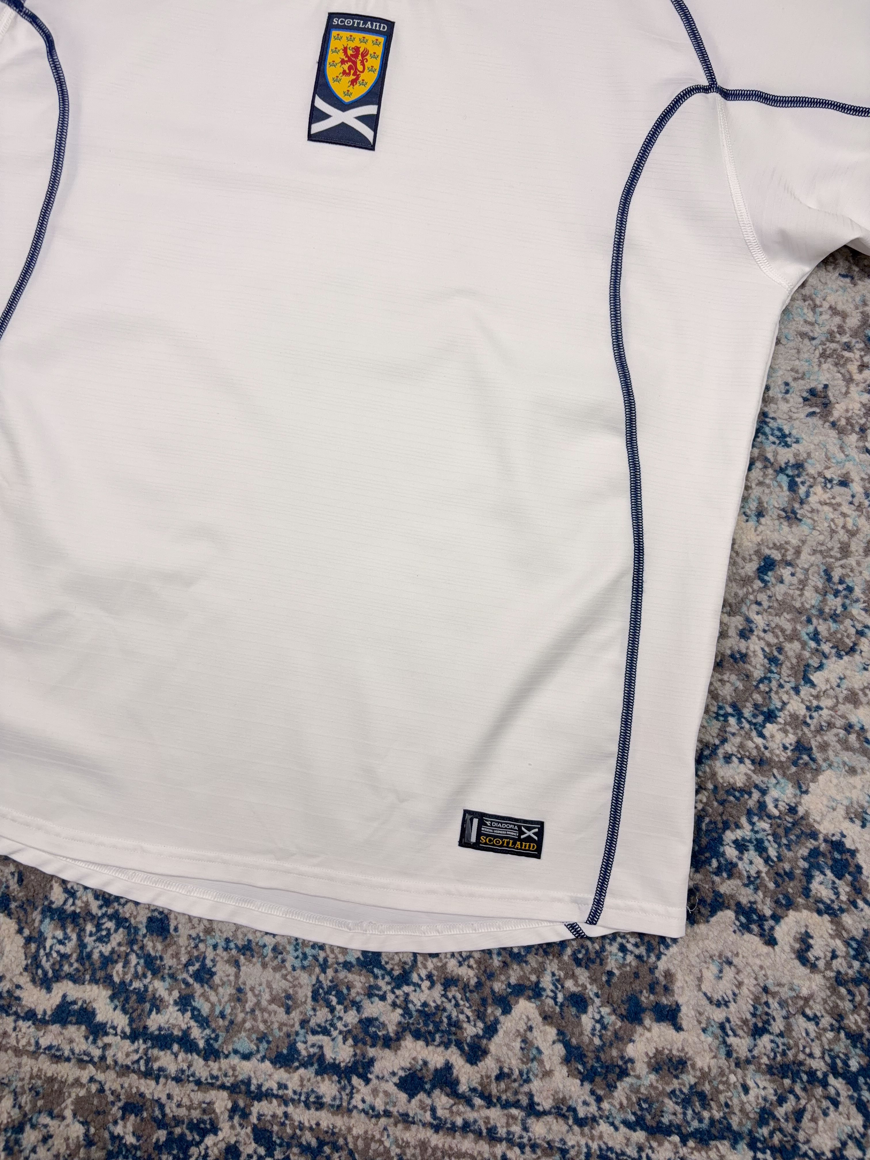 Vintage 2003-05 Scotland Away Training Diadora Soccer Jersey Size Large