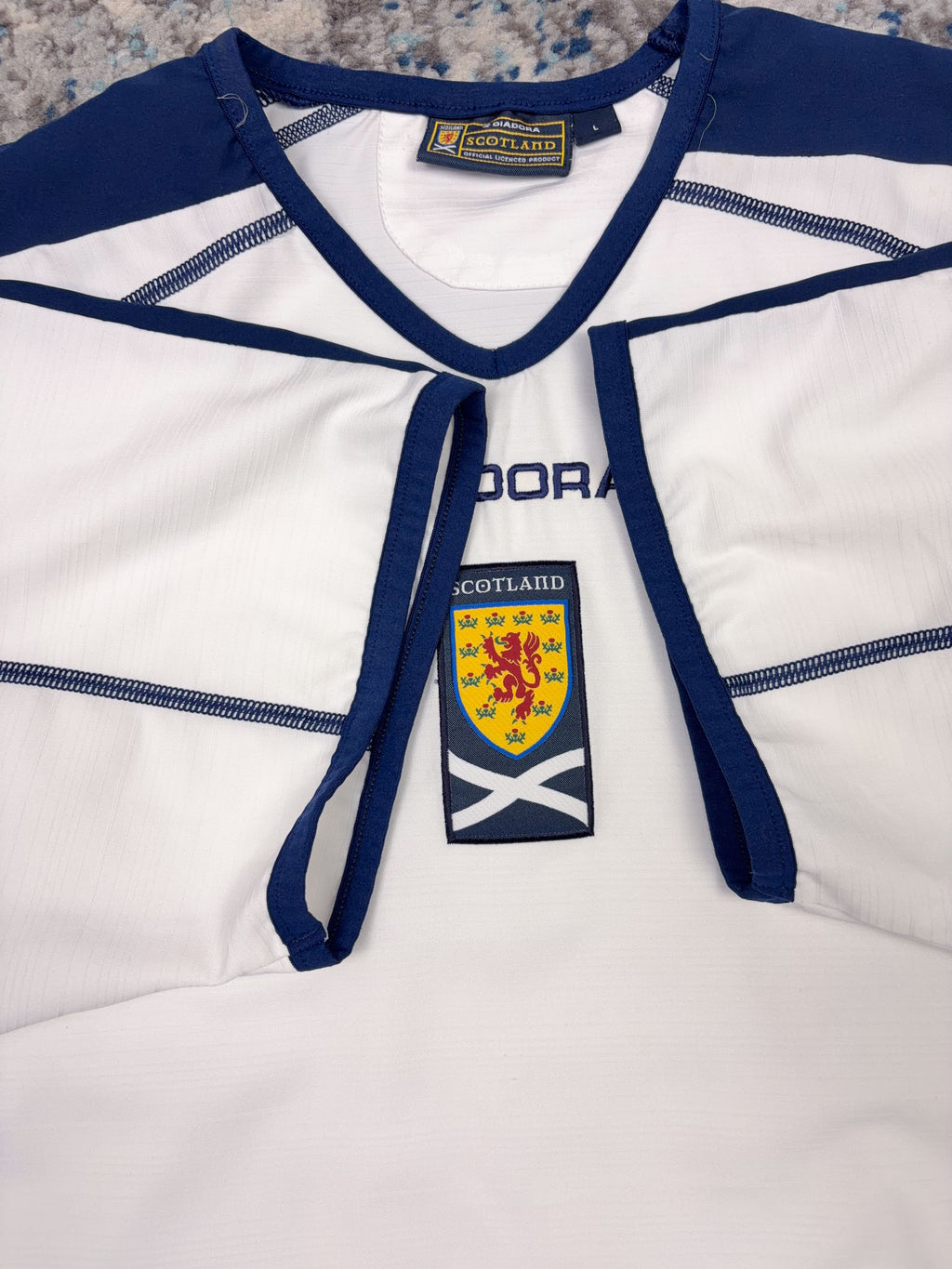 Vintage 2003-05 Scotland Away Training Diadora Soccer Jersey Size Large