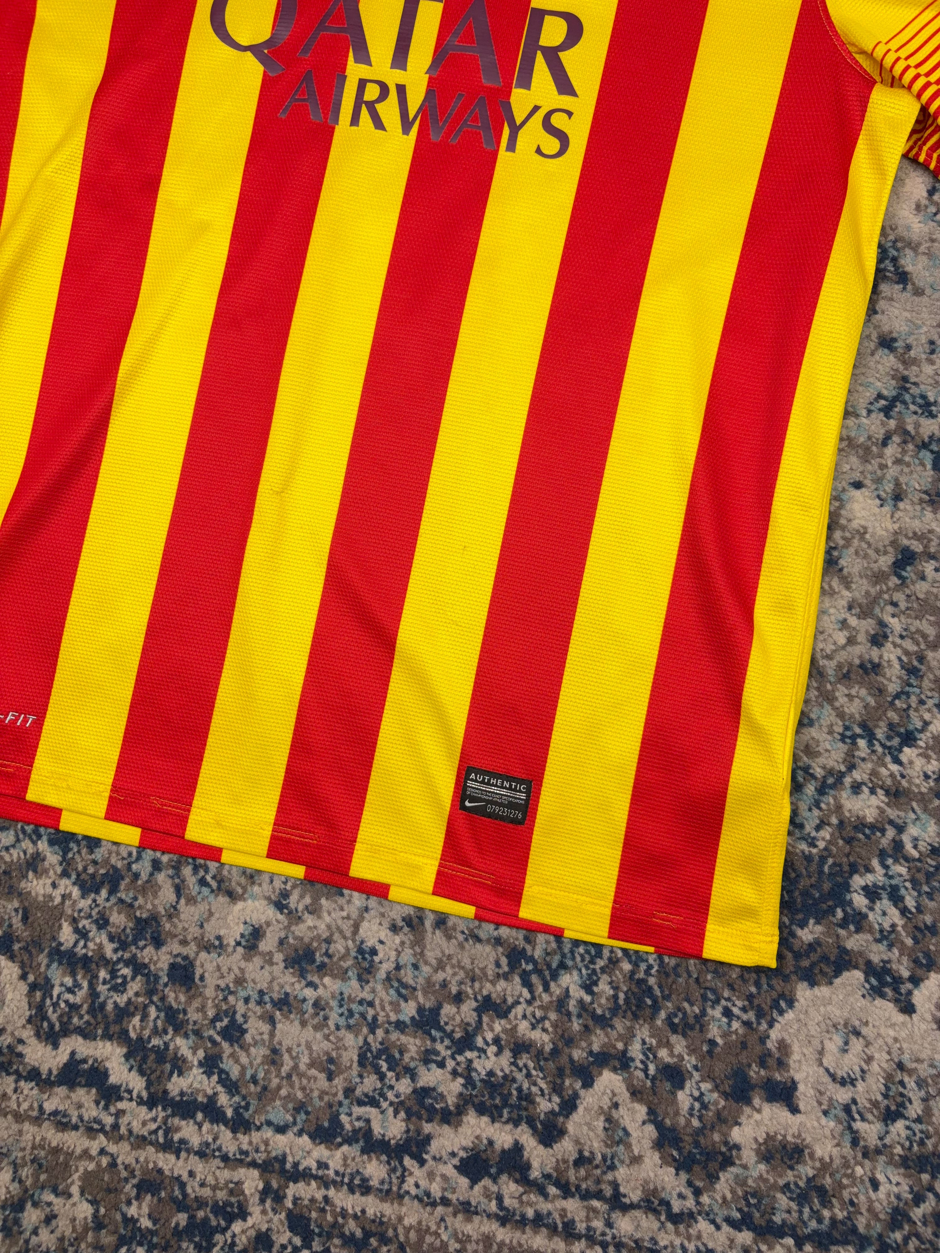 2013-14 FC Barcelona Away Nike Soccer Jersey Size XL