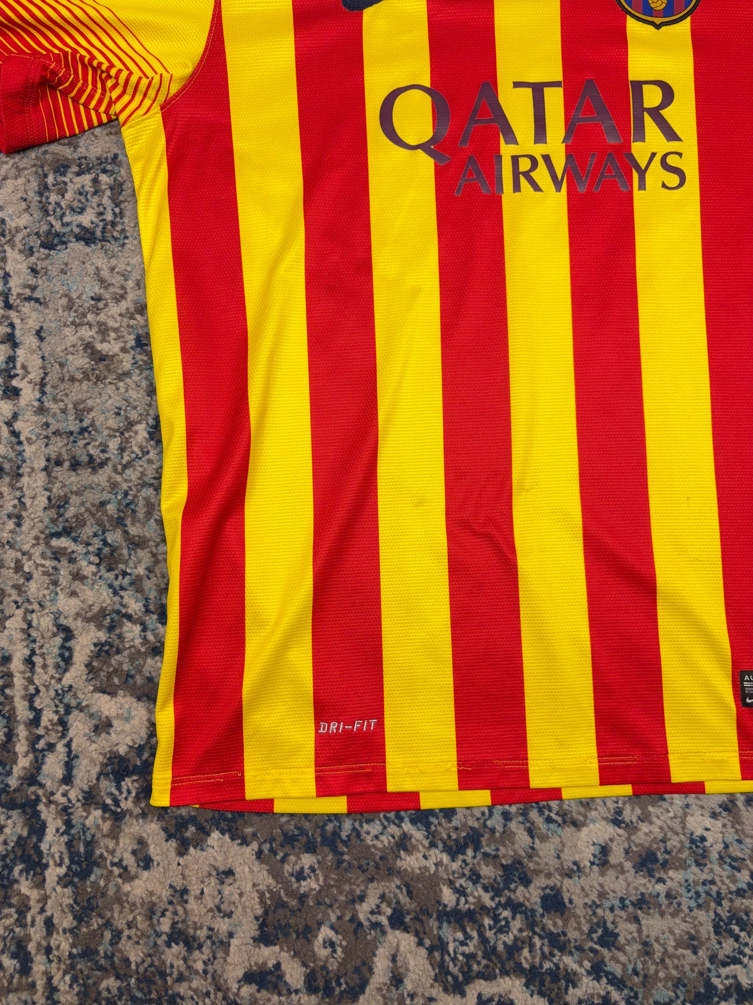 2013-14 FC Barcelona Away Nike Soccer Jersey Size XL