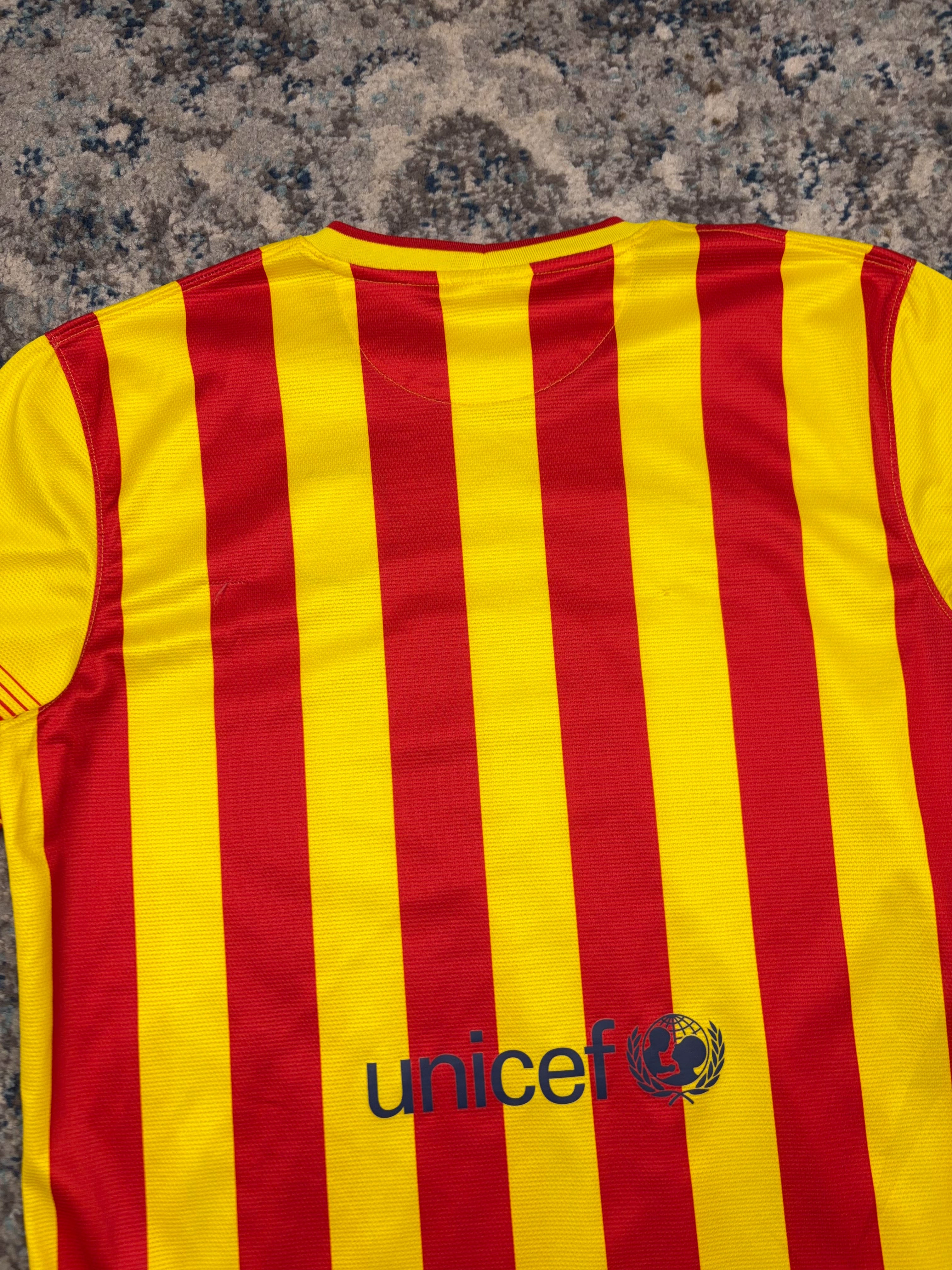 2013-14 FC Barcelona Away Nike Soccer Jersey Size XL