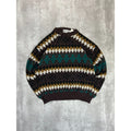 Vintage 90s Jonathan Bryan Diamond Stripe Print Pullover Knit Sweater Sz Medium