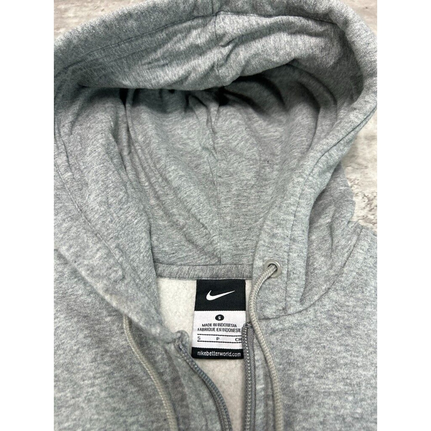 Vintage Womens Nike Embroidered Swoosh Two Tone Full Zip Hooded Sweatshirt Size Small