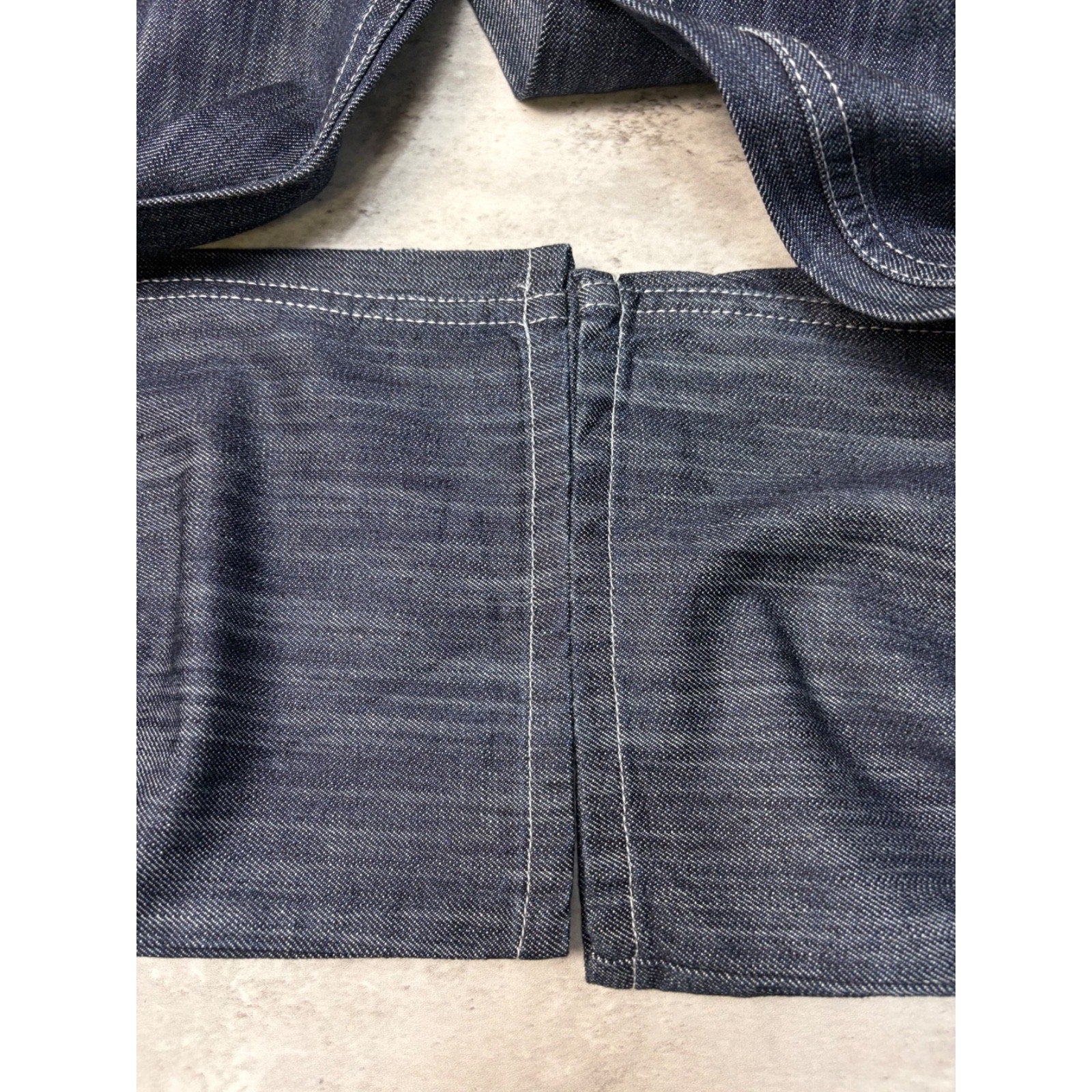 Vintage Y2K Womens Kani Embroidered Arc Spellout Dark Wash Denim Pants