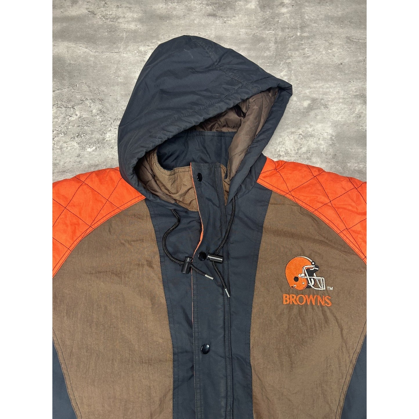 Vintage 90s Cleveland Browns NFL Embroidered Full Zip Starter Jacket Size Large