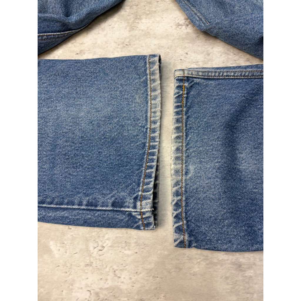 Vintage Levis 517 Red Tab Boot Cut Medium Wash Denim Pants Size 35