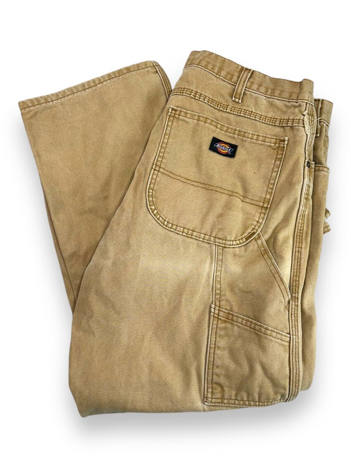 Dickies Canvas Work Wear Carpenter Pants Size 34W Beige