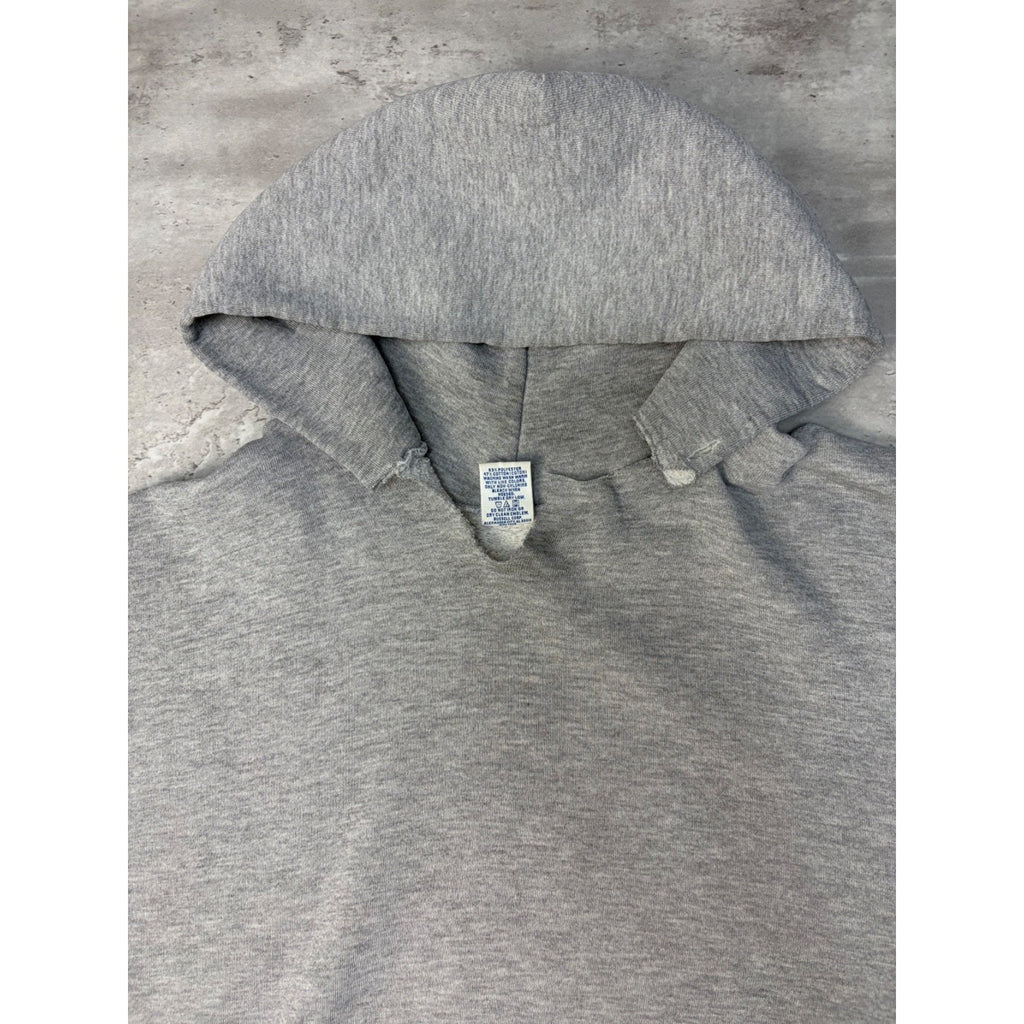 Vintage Russell Athletic Blank Pullover Hooded Sweatshirt Size Large