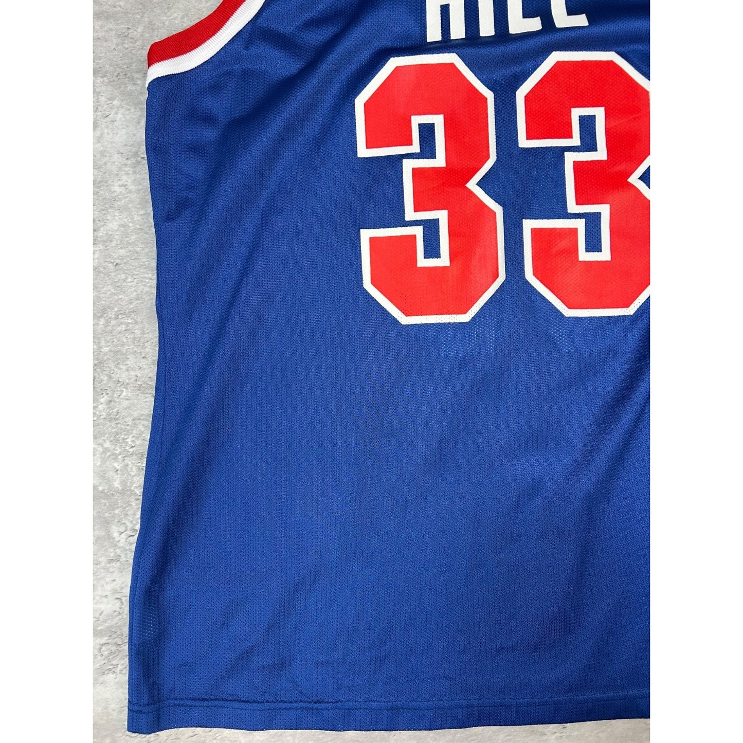 Vintage Grant Hill #33 Detroit Pistons NBA Champion Basketball Jersey Size XL