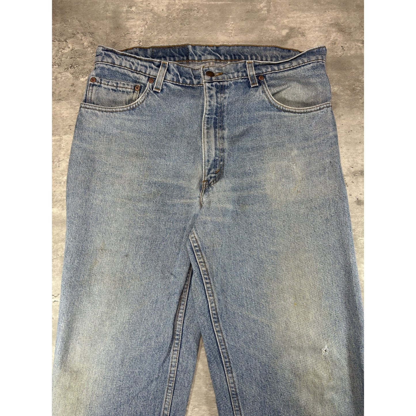 Vintage 90s Levis 550 Relaxed Fit Red Tab Light Wash Denim Pants Size 36
