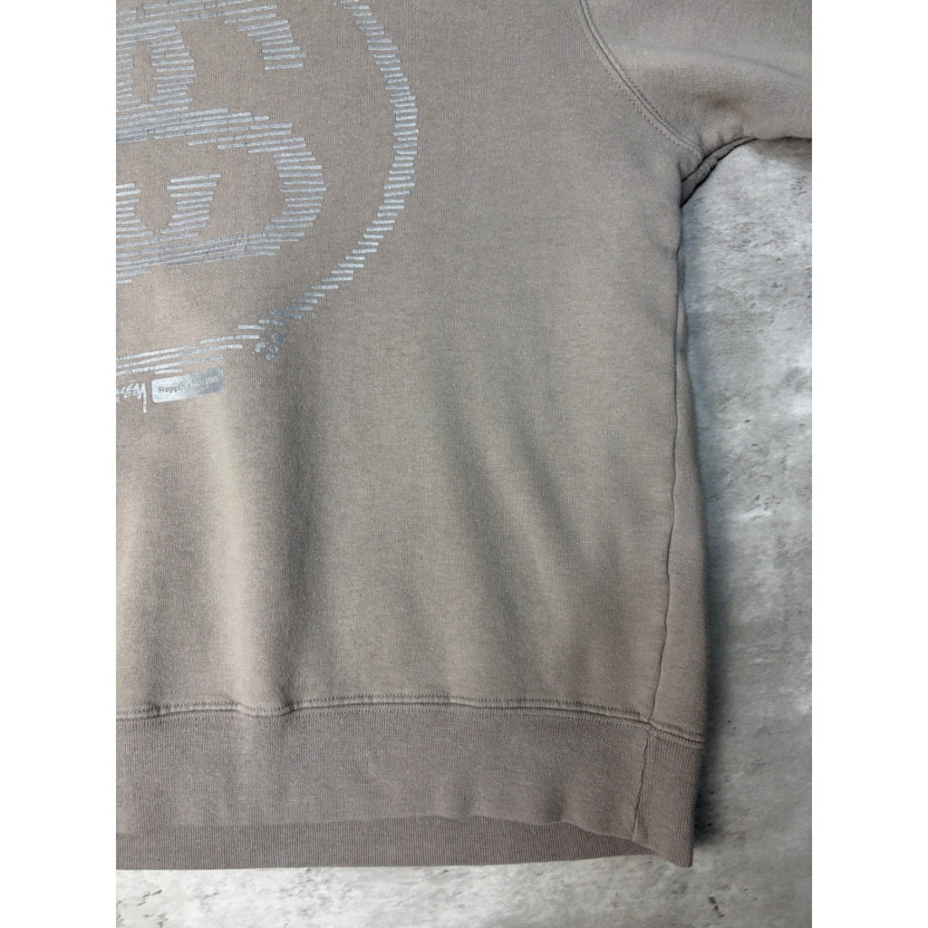 Vintage Stussy 3M Double S Graphic Logo Earth Tone Sweatshirt Size Small