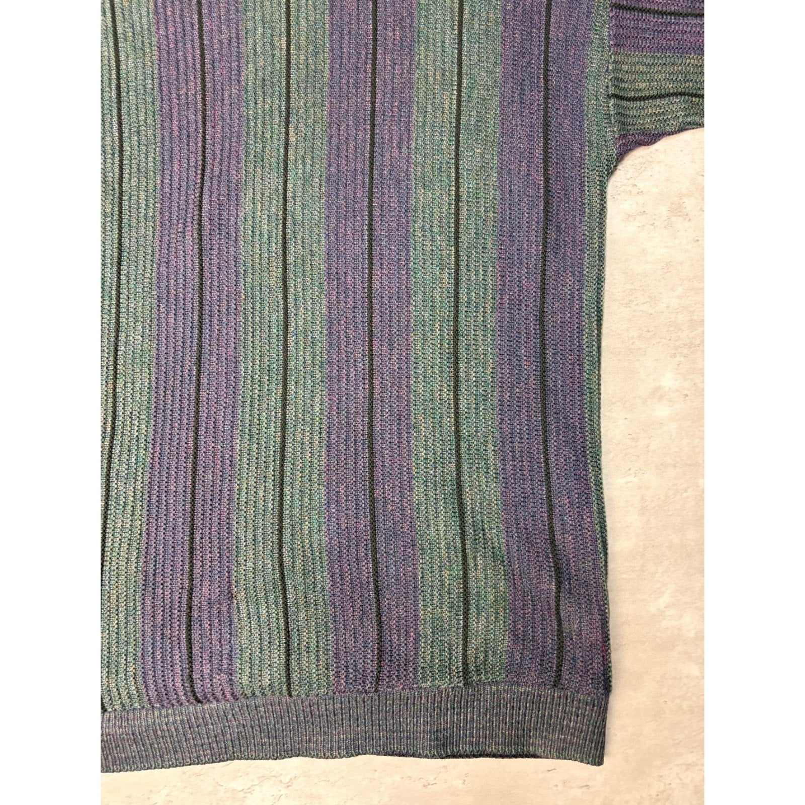 Vintage 90s Abstract Striped Pullover Knit Sweater Size Large