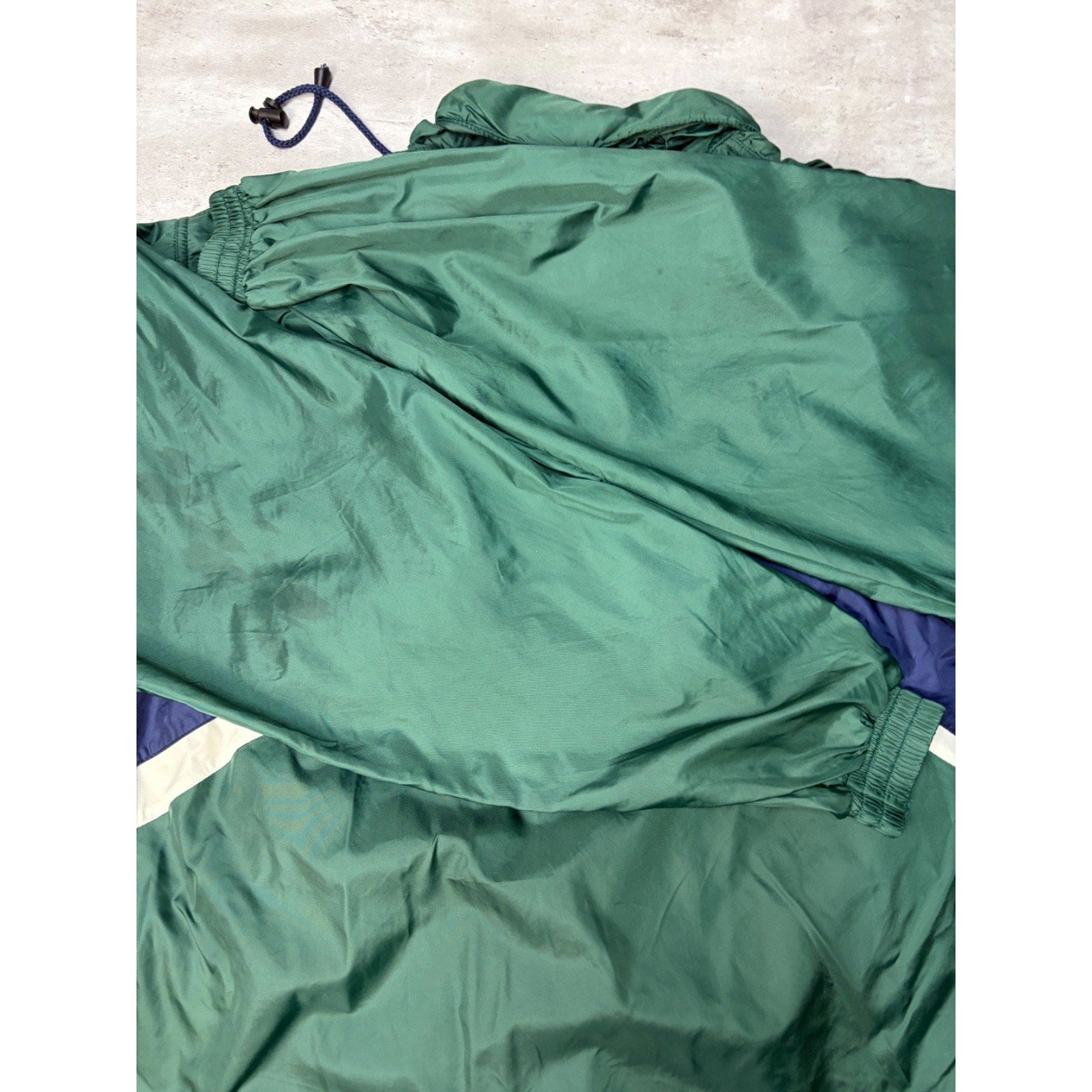 Vintage 90s Champion Embroidered Spellout 1/2 Zip Windbreaker Jacket Size Large