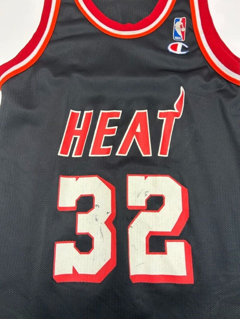 Vintage 90s Harold Miner #32 Miami Heat Champion Jersey Size YOUTH Large