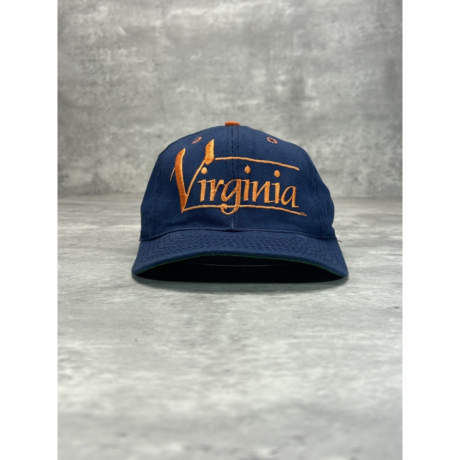 Vintage 90s Virginia Cavaliers NCAA Embroidered Spellout Snapback Hat OSFA