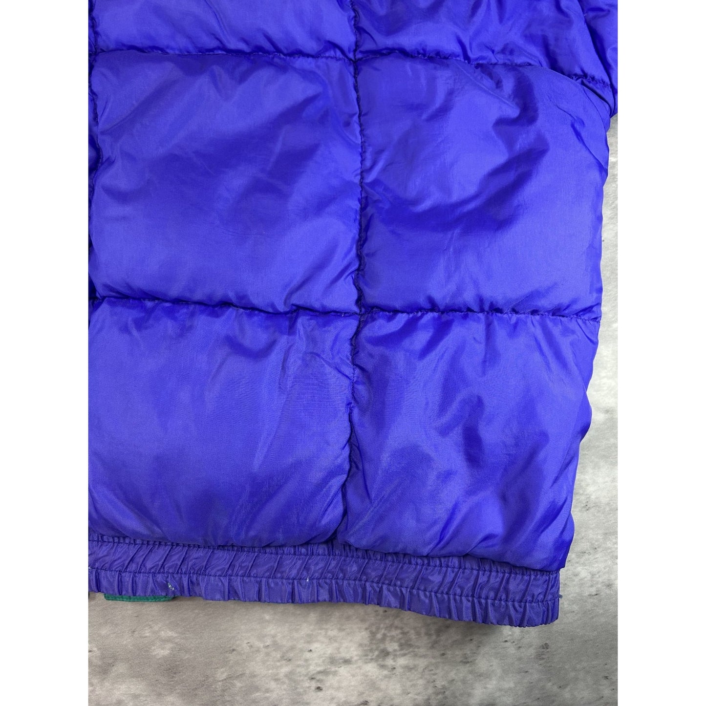Vintage 90s Eddie Bauer Full Zip Two Tone Reversible Nylon Puffer Jacket Large
