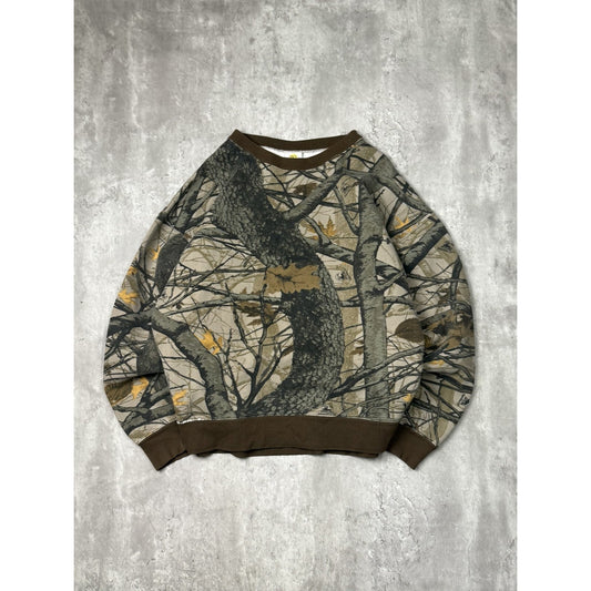 Vintage 90s Skyline Apparition Tree Camo Pullover Hunting Sweatshirt Size XXXL
