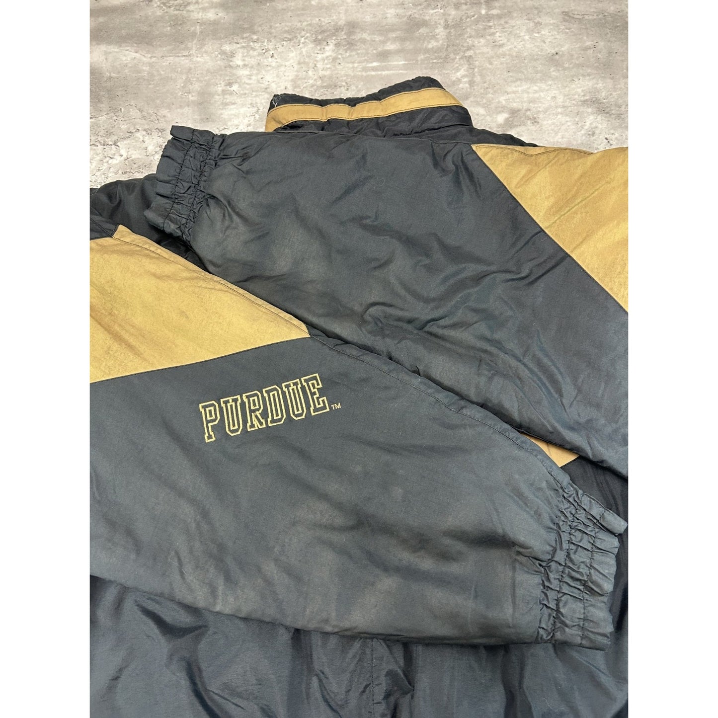 Vintage 90s Purdue Boilermakers NCAA Embroidered Insulated Jacket Size Large