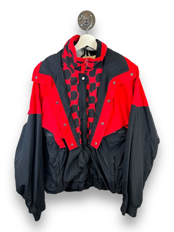 Vintage 90s Winston Cup Nylon Multipocket Windbreaker Jacket Size Large