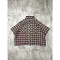 Vintage Wrangler Western Pearl Snap Plaid Cropped Button Up Shirt Size 2XL
