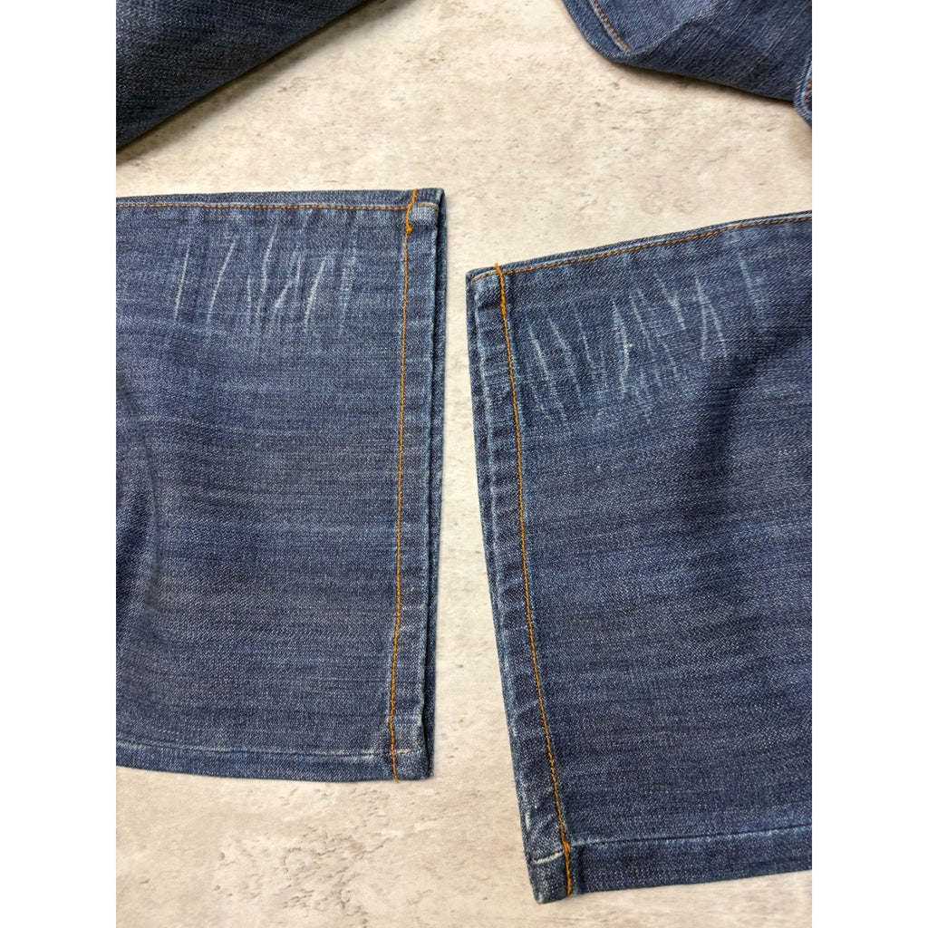 Vintage Y2K Rocawear Embroidered Pocket Dark Wash Denim Pants Size 40x34
