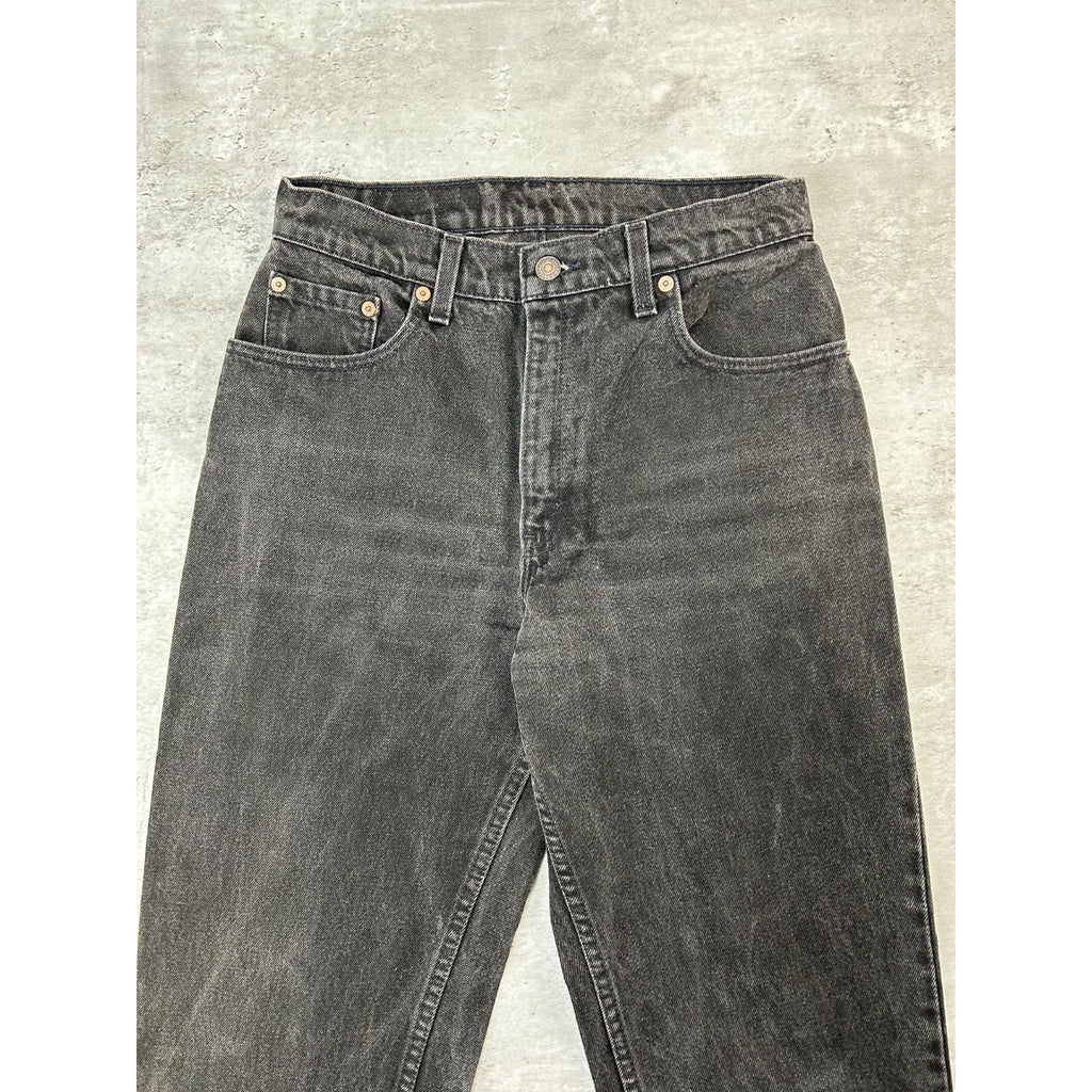 Vintage 90s Levis 550 Red Tab Relaxed Fit Black Denim Pants Size 28