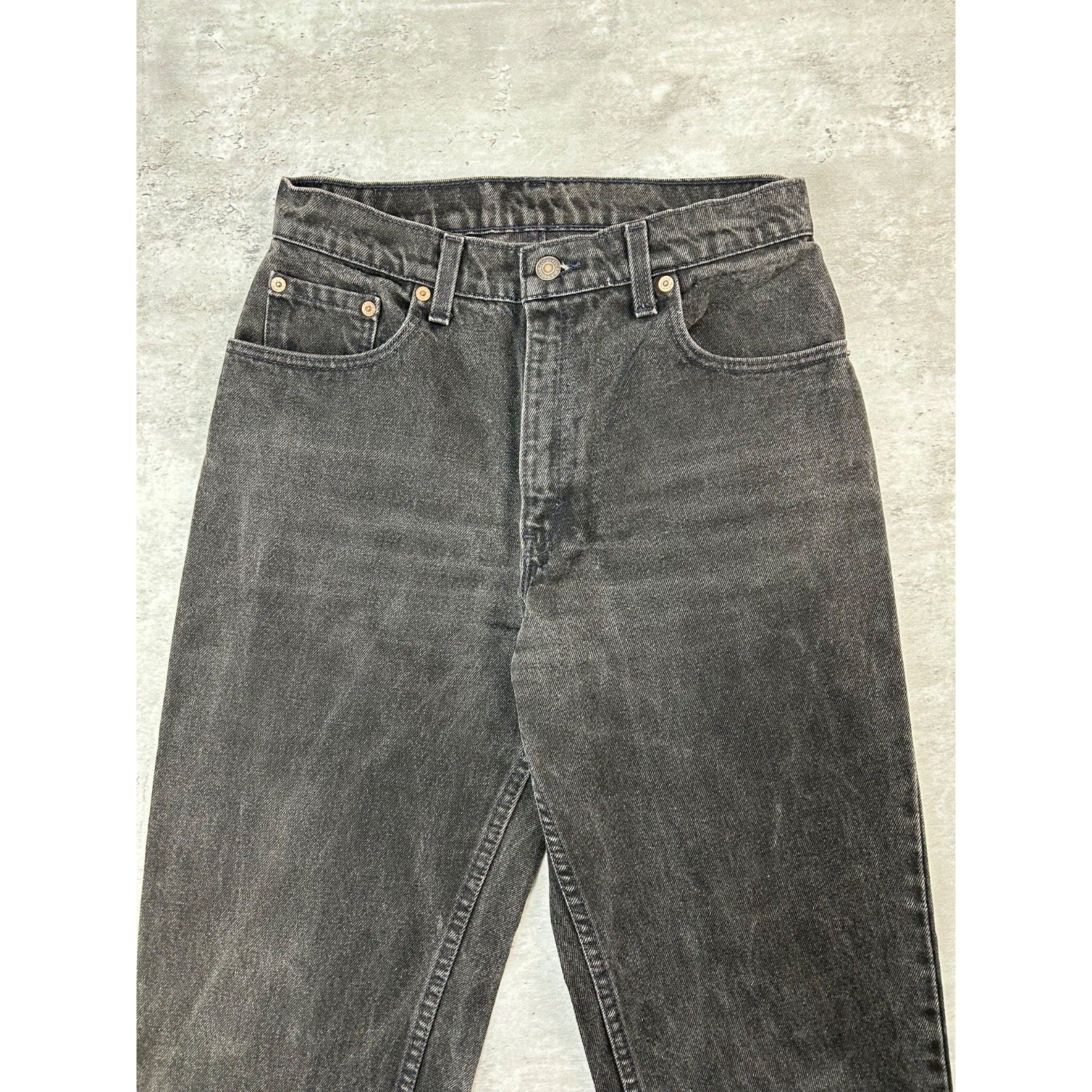 Vintage 90s Levis 550 Red Tab Relaxed Fit Black Denim Pants Size 28