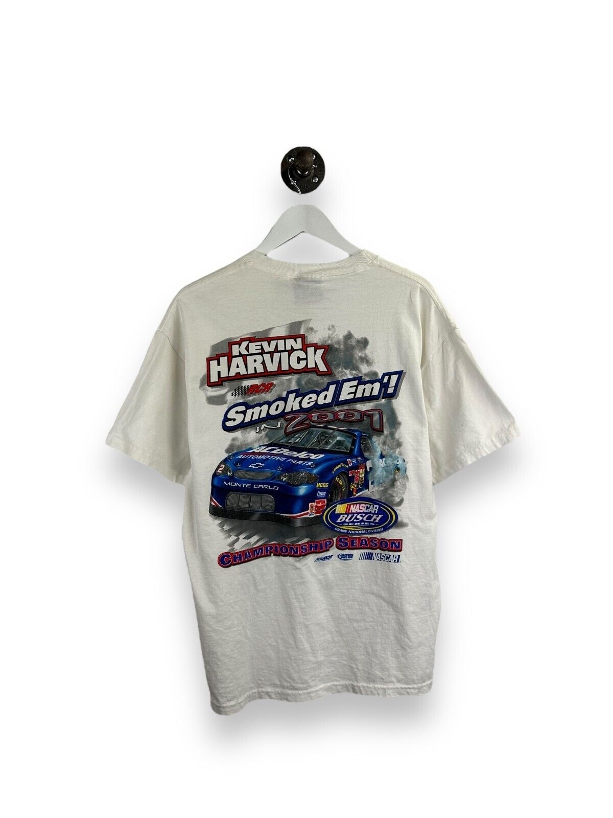 Vintage 2001 Kevin Harvick #2 Nascar Busch Series Champion T-Shirt Size Medium