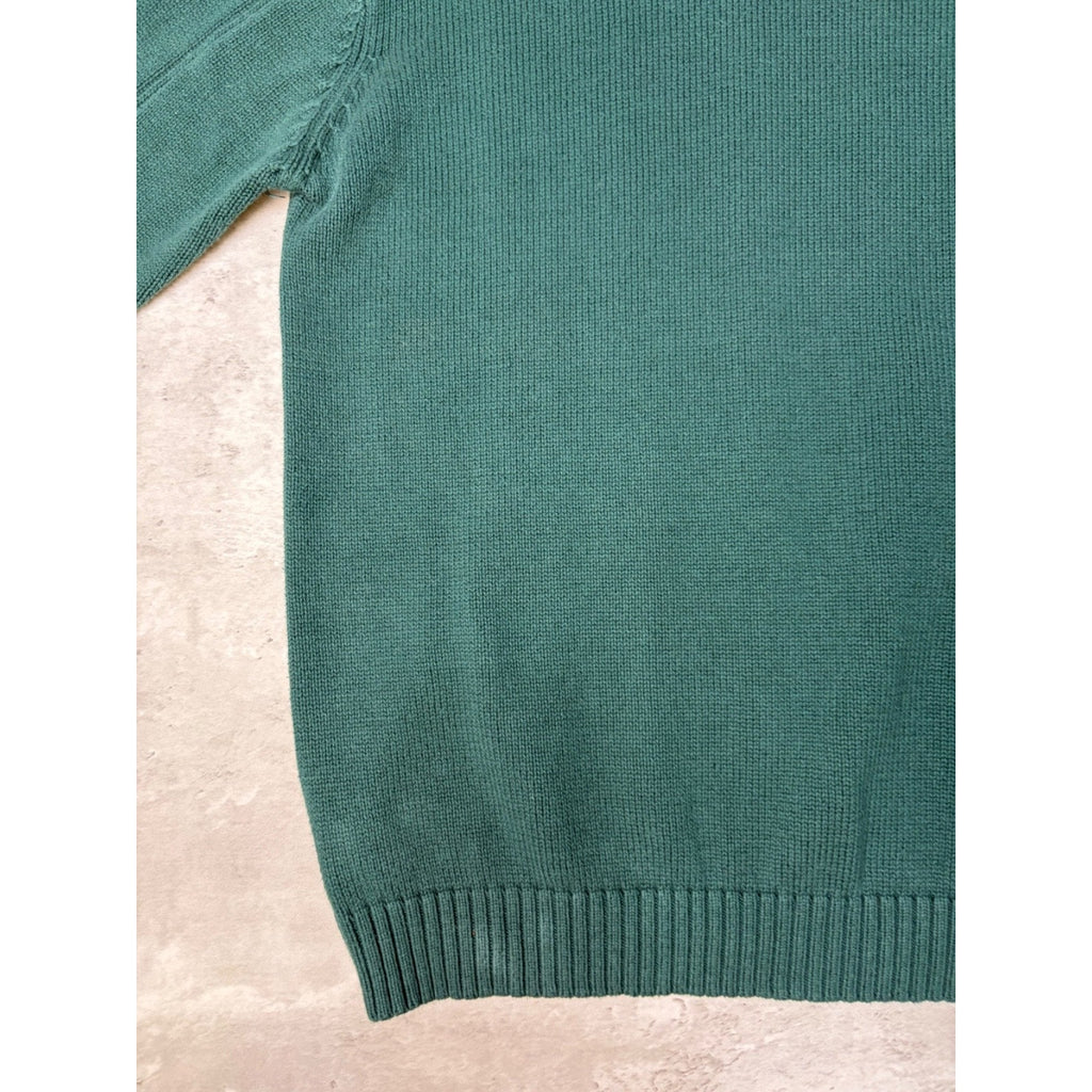 Vintage Haggar Geometric Checkered Pattern Textured Knit Sweater Size Large