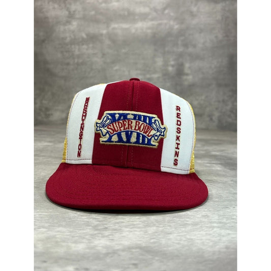 VTG 1984 Washington NFL Super Bowl XVIII Lucky Stripes Trucker Snapback Hat OSFA