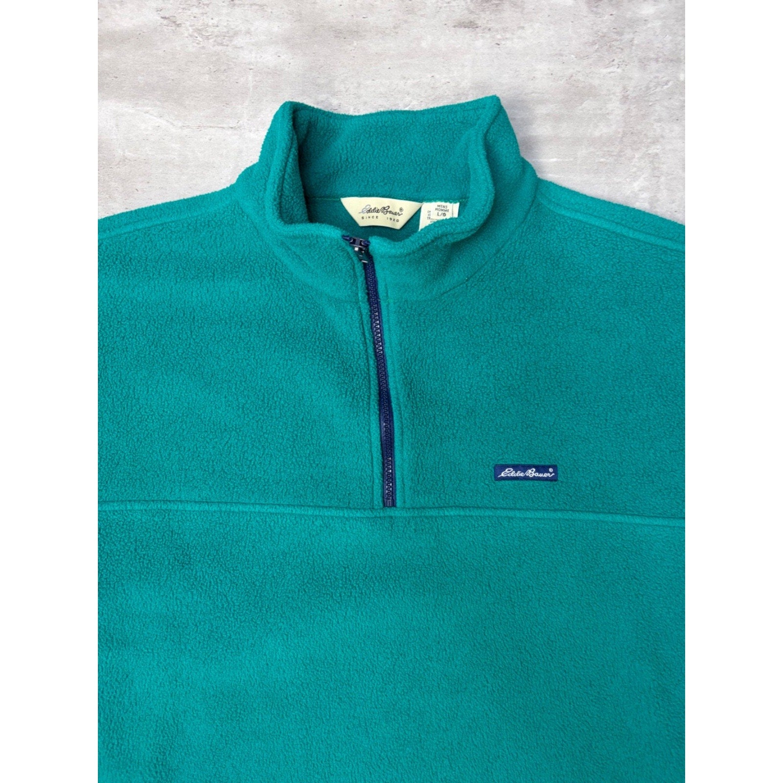 Vintage Eddie Bauer 1/4 Zip Fleece Pullover Sweatshirt Size Large