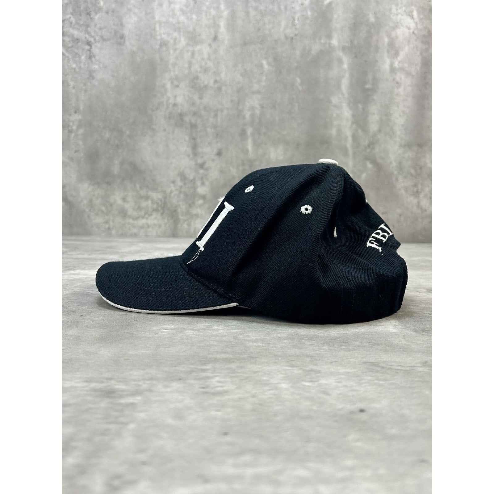 Vintage F.B.I Embroidered Spellout Logo Strapback Hat OSFA