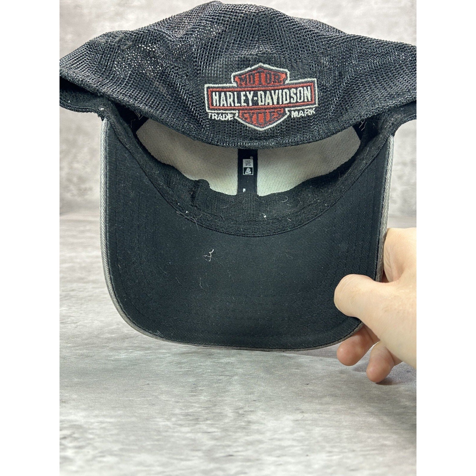 Harley Davidson Embroidered Logo Trucker Snapback Hat OSFA