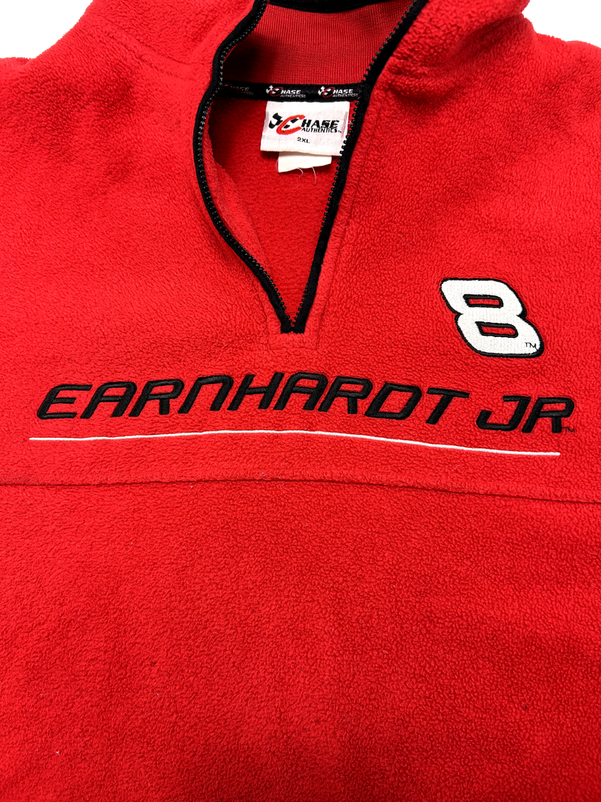 Vintage Dale Earnhardt Jr #8 Nascar Embroidered 1/4 Zip Fleece Sweatshirt Sz 2XL