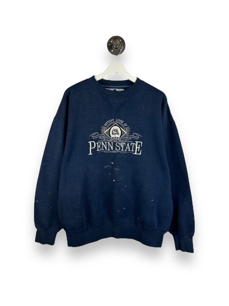 Vintage 90s Penn State Nittany Lions NCAA Embroidered Sweatshirt Size Large