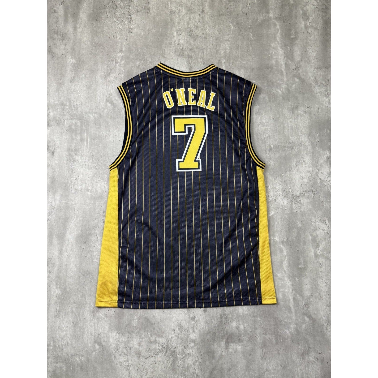 Vintage Shaquille O'Neal #7 Indiana Pacers NBA Reebok Basketball Jersey Sz Large