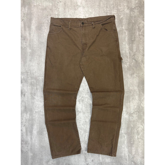 Dickies Canvas Workwear Carpenter Pants Size 40 Brown