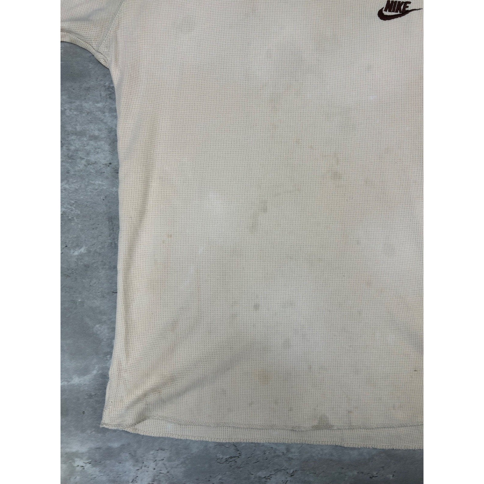Vintage 2000s Nike Spellout Swoosh Thermal Long Sleeve T-Shirt Size XL