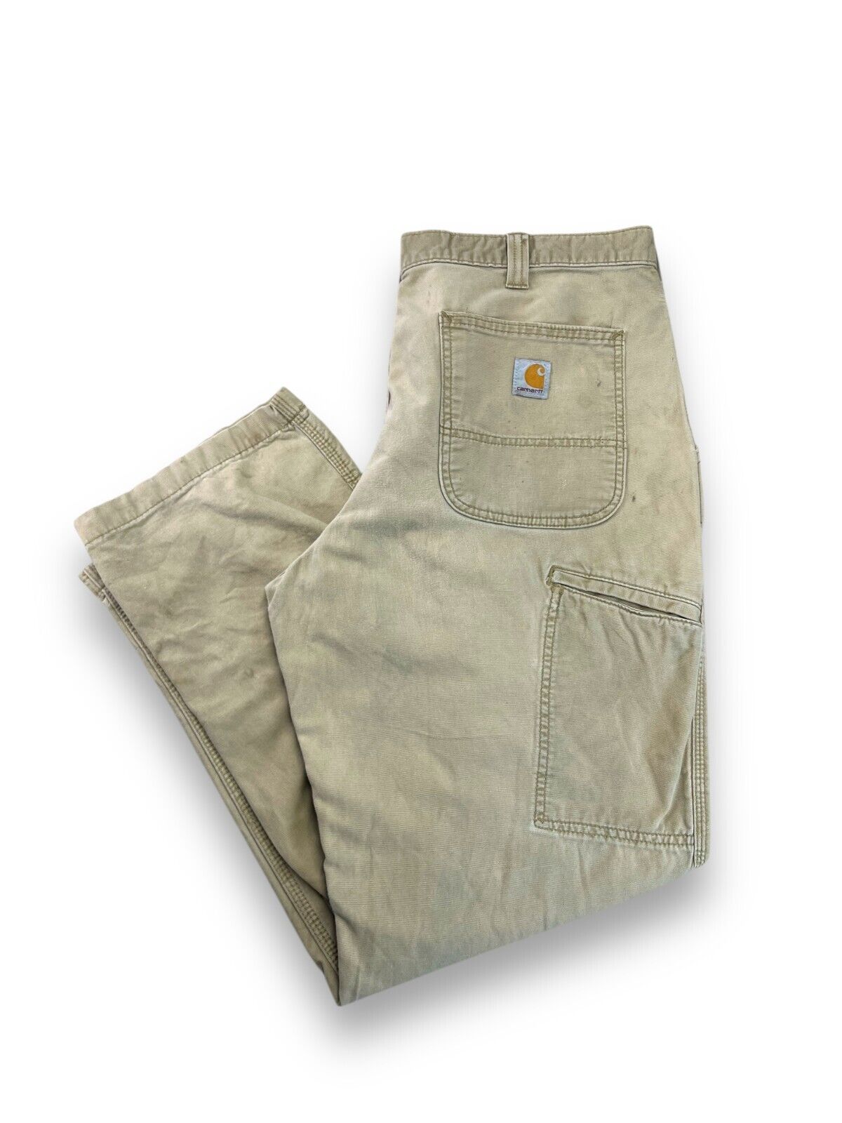 Carhartt Relaxed Fit Canvas Workwear 5 Pocket Pants Size 36 Beige