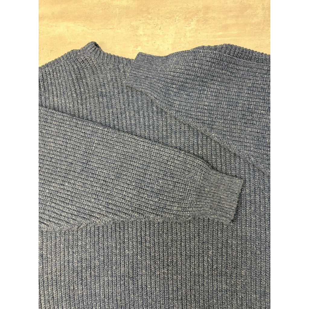 Vintage Backroad Blues Ribbed Pullover Blue Knit Sweater Size XL
