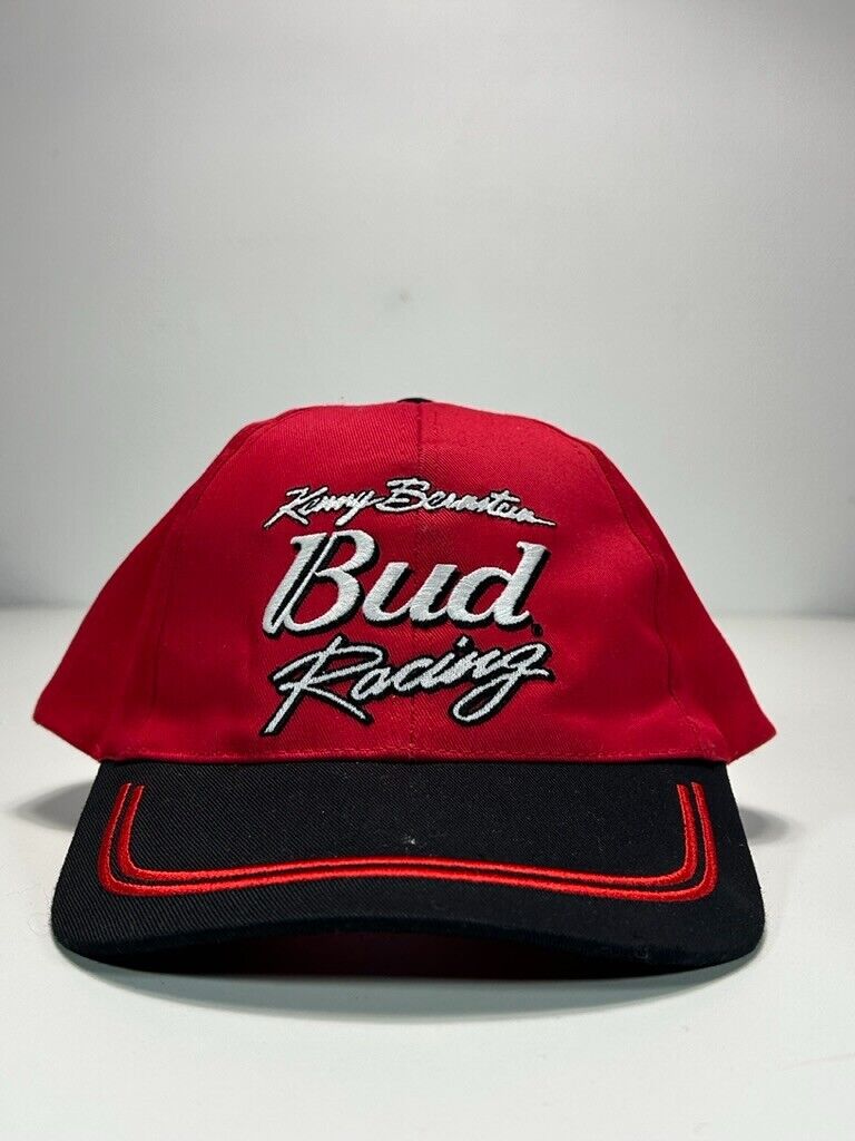 Vintage 2000 Kenny Bernstein Nascar Budweiser Racing Strapback Hat OSFA Red