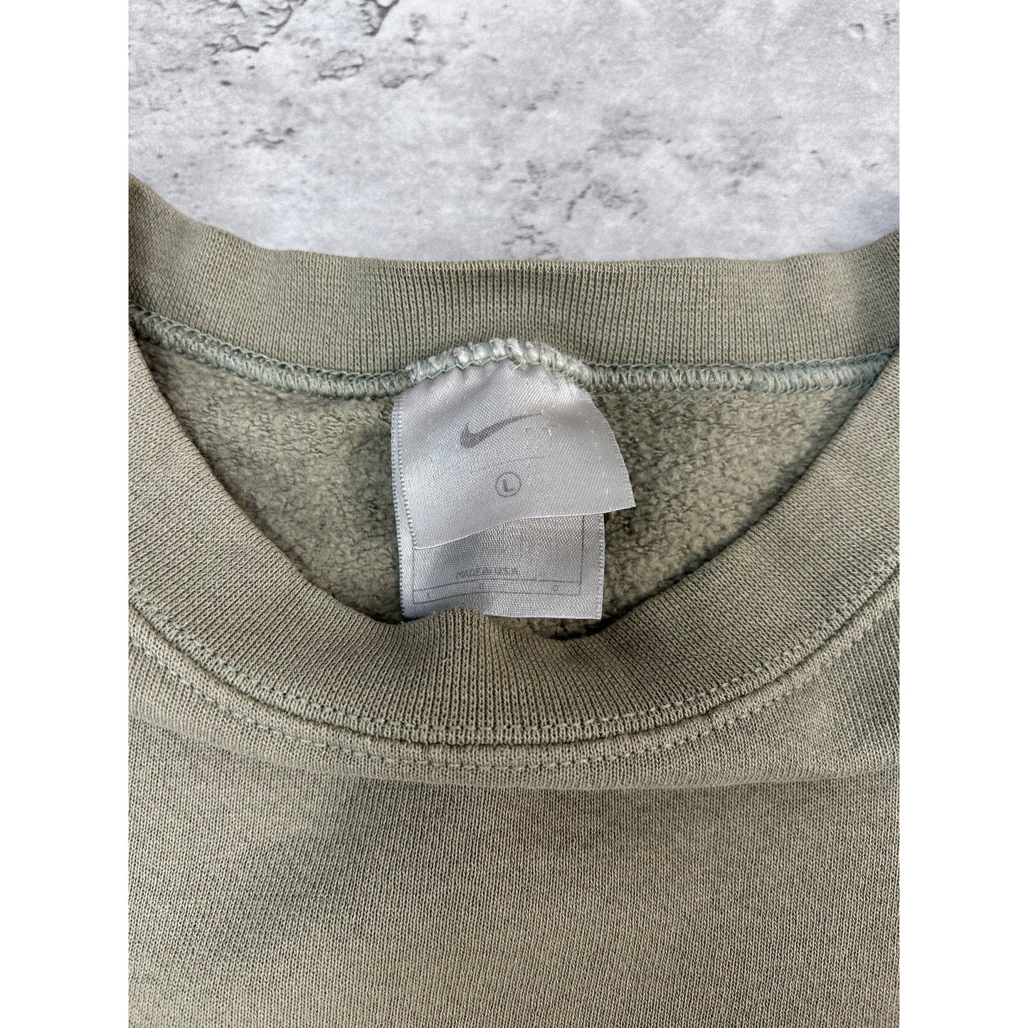 Vintage 2000s Nike Embroidered Mini Swoosh Earth Tone Sweatshirt Size Large