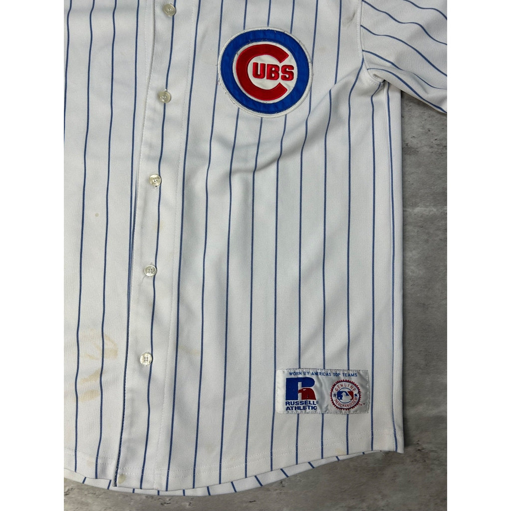 Vintage Mark Prior #22 Chicago Cubs MLB Stitched Pinstripe Jersey Size YOUTH M