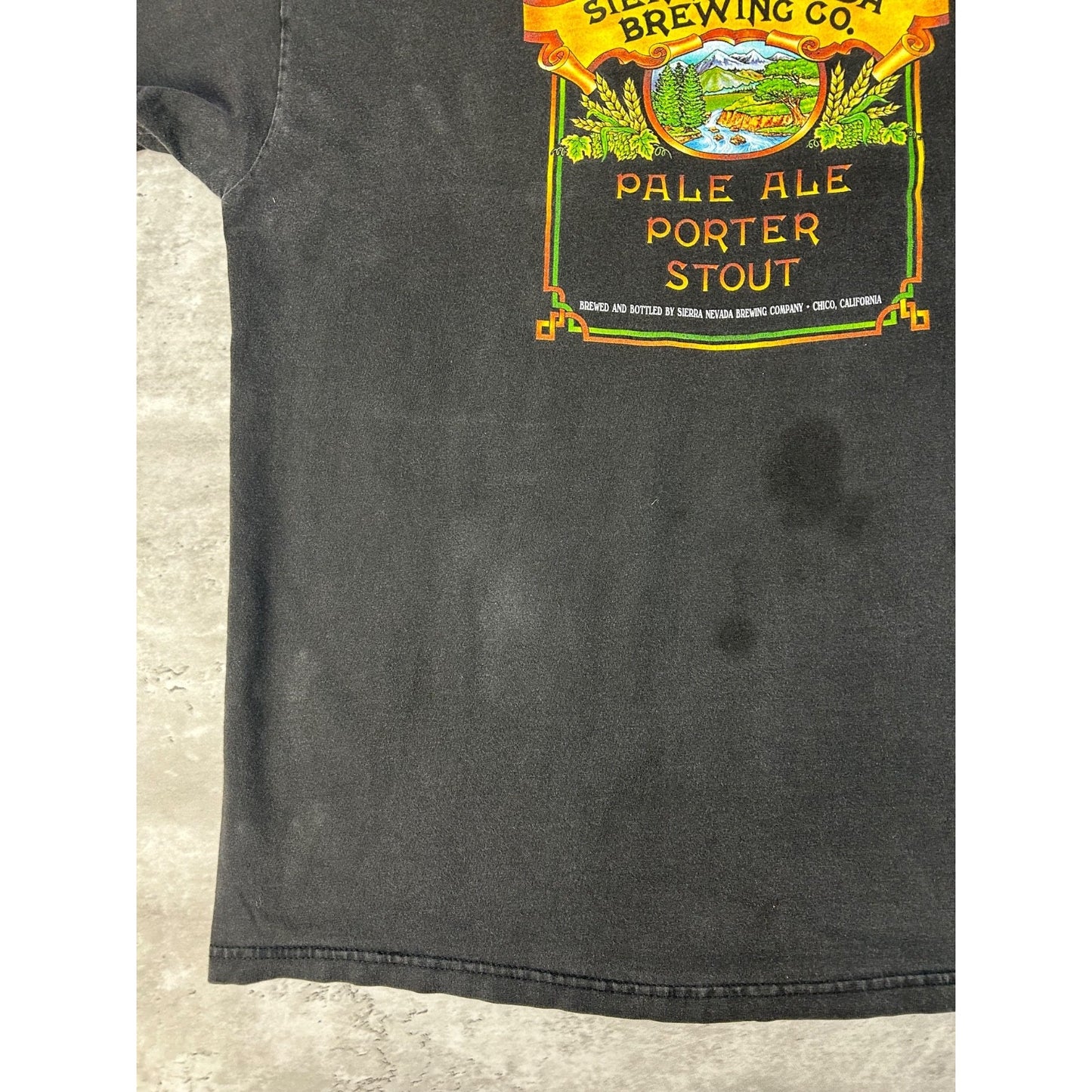 Vintage Sierra Nevade Brewing Co Beer Promo Brewery Graphic T-Shirt Size XL