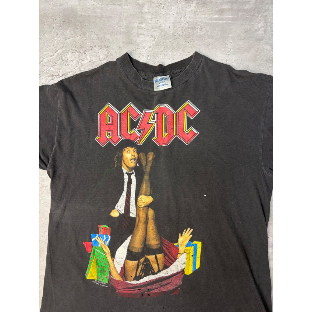 Vintage 1996 AC/DC Angus Young Mistress For Christmas Rock Tour T-Shirt Sz Large