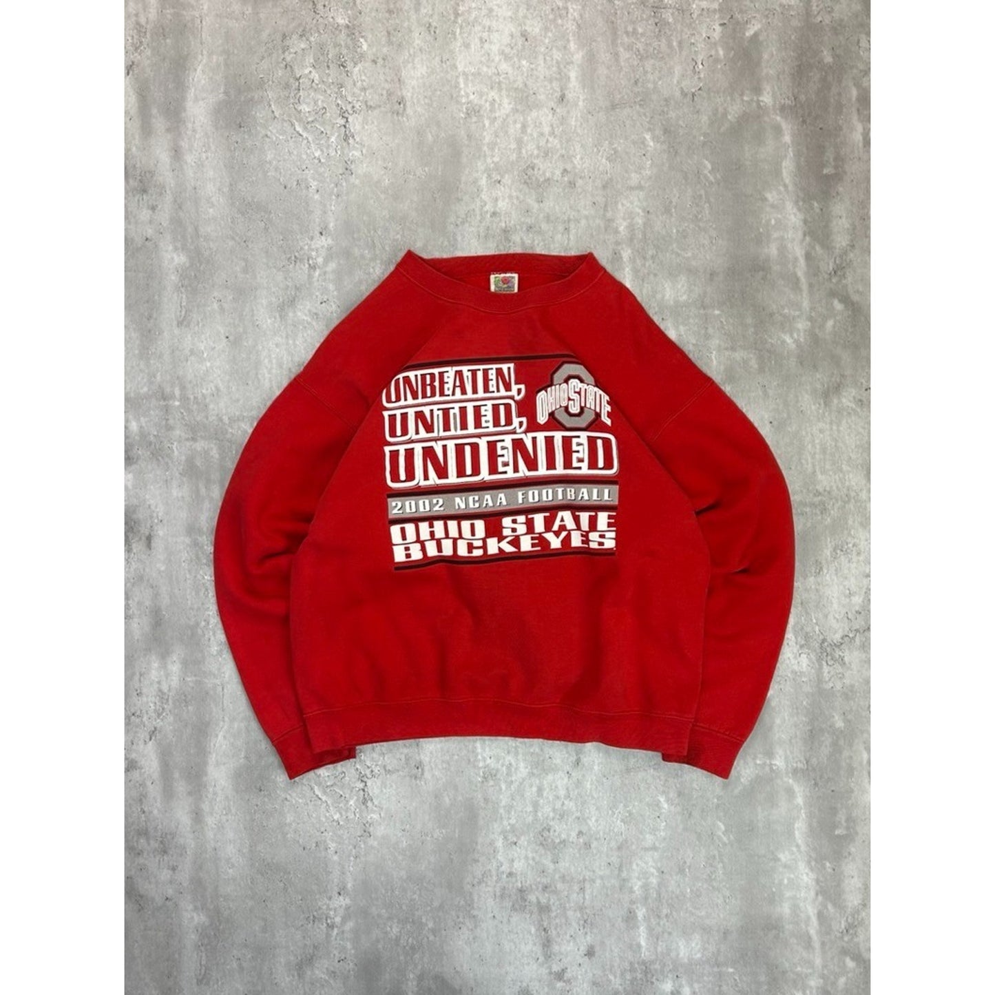 Vintage 2002 Ohio State Buckeyes NCAA Undefeated Football Sweatshirt YOUTH Large
