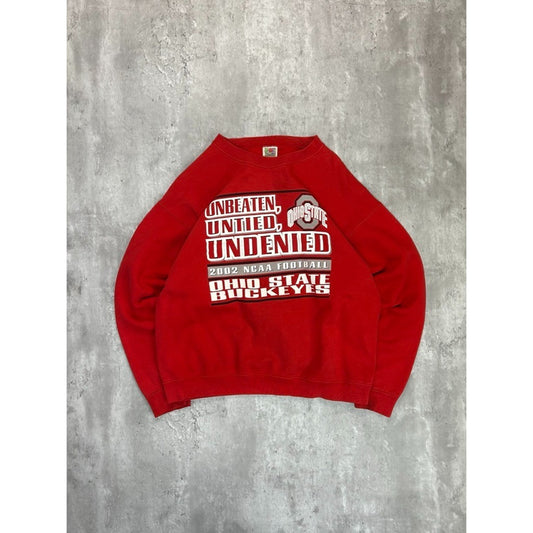Vintage 2002 Ohio State Buckeyes NCAA Undefeated Football Sweatshirt YOUTH Large