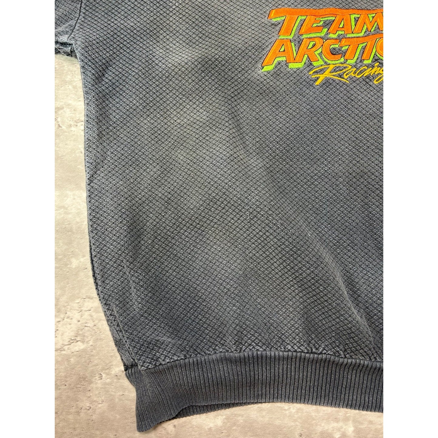 Vintage 90s Arctic Cat Team Arctic Racing Embroidered Collared Sweatshirt Sz XL