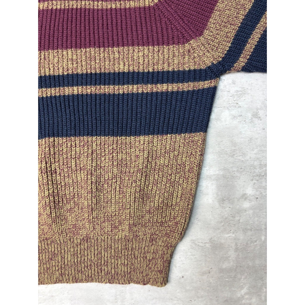 Vintage 90s Oakton Striped Pullover Knit Sweater Size Medium